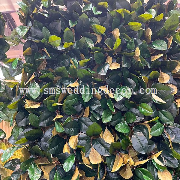 green leaves wall