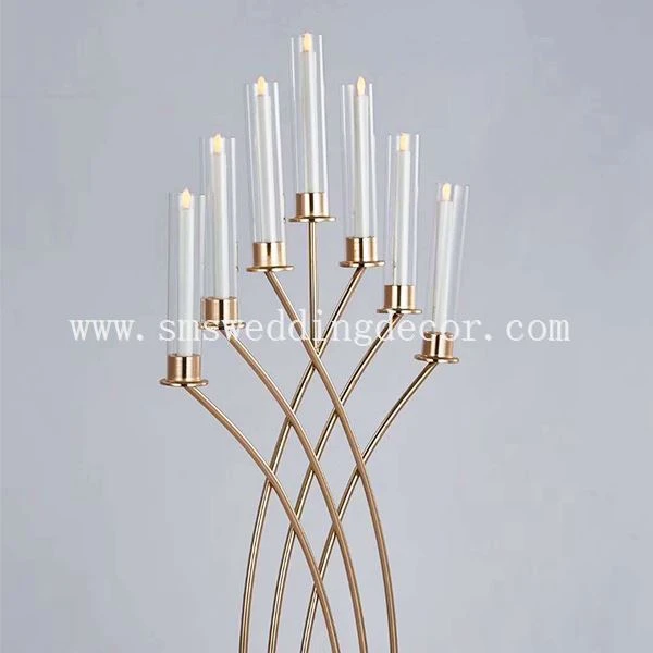 gold candelabra hire