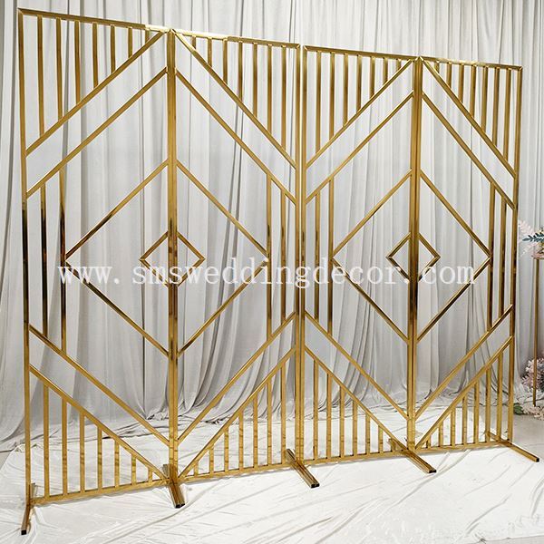 gold arch backdrop