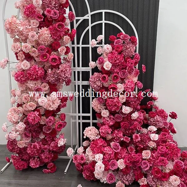 pink flower arch